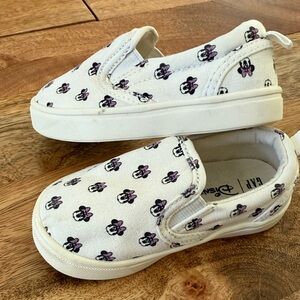 Disney Kids Slip-On Sneakers - White and Purple